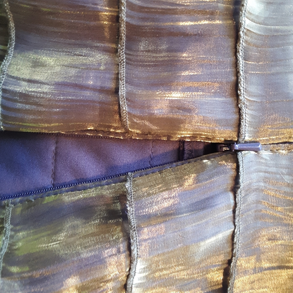 KM Collections by Milla Bell, size 16 Blouse/Top, purple/gold - Picture 7 of 8